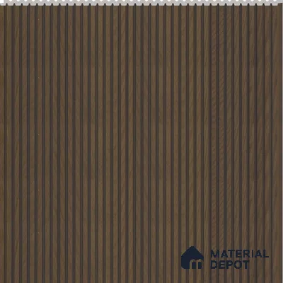 Rich Oak Wooden Louver PN 02734 E 8 ft x 12 inch Charcoal Panel - 6 mm | Suitable for Feature Wall, TV Unit & Living Room | Width is Subjected to 5% Variation