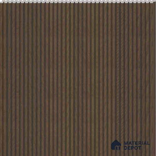 Rich Oak Wooden Louver PN 02734 J 9.5 ft x 12 inch Charcoal Panel - 6 mm | Suitable for Feature Wall, TV Unit & Living Room | Width is Subjected to 5% Variation