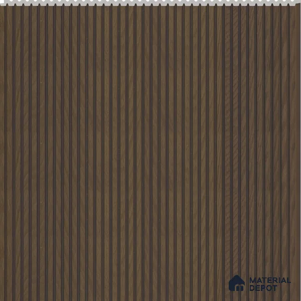 Rich Oak Wooden Louver PN 02734 E 8 ft x 12 inch Charcoal Panel - 6 mm | Suitable for Feature Wall, TV Unit & Living Room | Width is Subjected to 5% Variation
