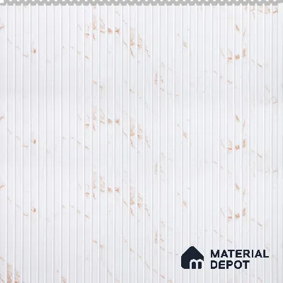 White Veined Marble Louver PN 02734 C 8 ft x 12 inch Charcoal Panel - 6 mm | Suitable for Feature Wall, TV Unit & Living Room | Width is Subjected to 5% Variation