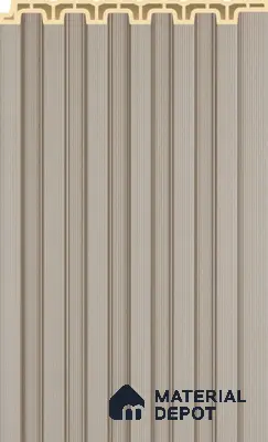 Sand Beige Plain Colour Louver PN 02572 E 9.5 ft x 4.8 inch WPC Panel - 11 mm | Suitable for Feature Wall, TV Unit & Living Room | Width is Subjected to 5% Variation