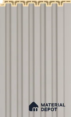 Frost White Plain Colour Louver PN 02572 I 9.5 ft x 4.8 inch WPC Panel - 11 mm | Suitable for Feature Wall, TV Unit & Living Room | Width is Subjected to 5% Variation
