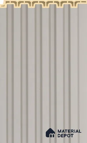 Frost White Plain Colour Louver PN 02572 I 9.5 ft x 4.8 inch WPC Panel - 11 mm | Suitable for Feature Wall, TV Unit & Living Room | Width is Subjected to 5% Variation