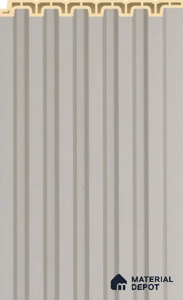 Frost White Plain Colour Louver PN 02572 I 9.5 ft x 4.8 inch WPC Panel - 11 mm | Suitable for Feature Wall, TV Unit & Living Room | Width is Subjected to 5% Variation
