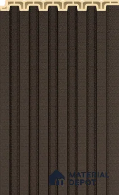Chestnut Brown Plain Colour Louver PN 02572 C 9.5 ft x 4.8 inch WPC Panel - 11 mm | Suitable for Feature Wall, TV Unit & Living Room | Width is Subjected to 5% Variation