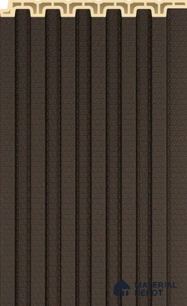 Chestnut Brown Plain Colour Louver PN 02572 C 9.5 ft x 4.8 inch WPC Panel - 11 mm | Suitable for Feature Wall, TV Unit & Living Room | Width is Subjected to 5% Variation