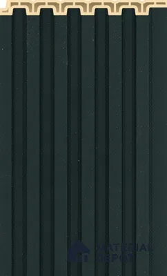 Forest Green Plain Colour Louver PN 02572 F 9.5 ft x 4.8 inch WPC Panel - 11 mm | Suitable for Feature Wall, TV Unit & Living Room | Width is Subjected to 5% Variation