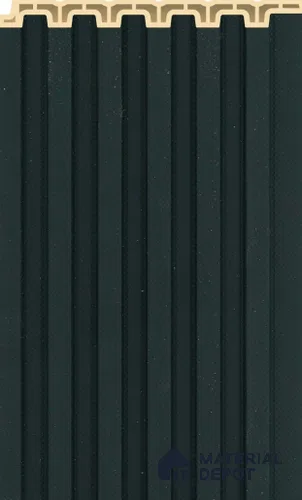 Forest Green Plain Colour Louver PN 02572 F 9.5 ft x 4.8 inch WPC Panel - 11 mm | Suitable for Feature Wall, TV Unit & Living Room | Width is Subjected to 5% Variation