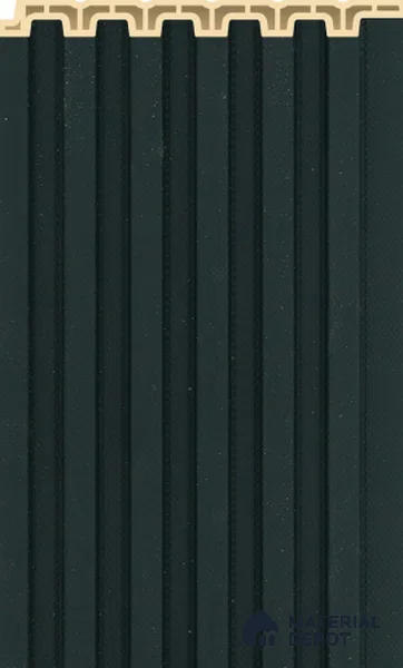 Forest Green Plain Colour Louver PN 02572 F 9.5 ft x 4.8 inch WPC Panel - 11 mm | Suitable for Feature Wall, TV Unit & Living Room | Width is Subjected to 5% Variation
