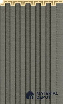 Graphite Grey Plain Colour Louver PN 02572 B 9.5 ft x 4.8 inch WPC Panel - 11 mm | Suitable for Feature Wall, TV Unit & Living Room | Width is Subjected to 5% Variation