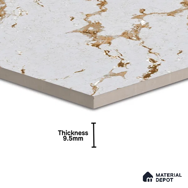TL 02265 B Beige & White 2 ft x 2 ft Matte Finish Carving Vitrified Floor & Wall Tile - 9.5 mm