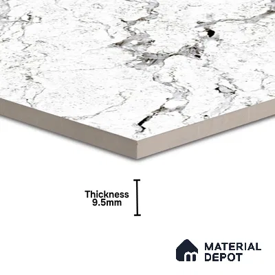 TL 02265 C White 2 ft x 2 ft Matte Finish Carving Vitrified Floor & Wall Tile - 9.5 mm