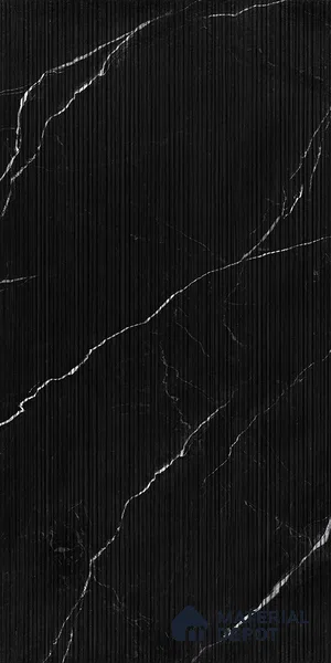 Marble Floor & Wall Tile | TL 00682 Black Matte Finish 4 ft x 2 ft Matte Finish Vitrified Vitrified Tile - 9 mm | Suitable For Living Room, Bedroom, Dining Area