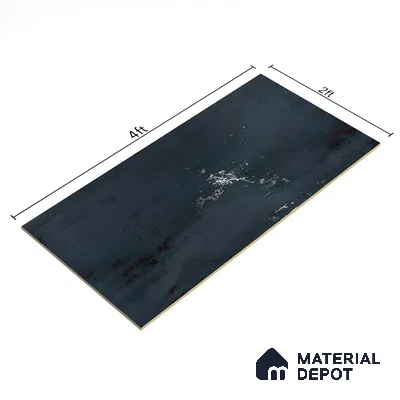 Metallic Floor & Wall Tile TL 06495 B Ferro Cobalt 4 ft x 2 ft Vitrified Matte Finish - 9 mm | Suitable for Living Room, Bedroom, Kitchen & Bathroom (Sample)