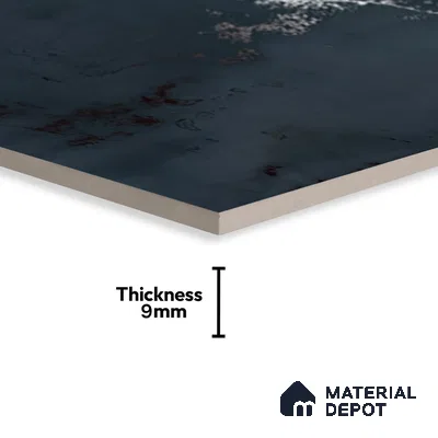 Metallic Floor & Wall Tile TL 06495 B Ferro Cobalt 4 ft x 2 ft Vitrified Matte Finish - 9 mm | Suitable for Living Room, Bedroom, Kitchen & Bathroom (Sample)