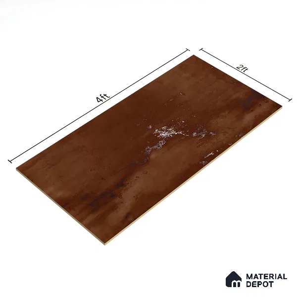 Metallic Floor & Wall Tile TL 06495 C Ferro Oxide 4 ft x 2 ft Vitrified Matte Finish - 9 mm | Suitable for Living Room, Bedroom, Kitchen & Bathroom (Sample)