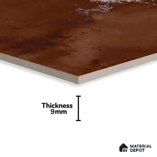 Metallic Floor & Wall Tile TL 06495 C Ferro Oxide 4 ft x 2 ft Vitrified Matte Finish - 9 mm | Suitable for Living Room, Bedroom, Kitchen & Bathroom (Sample)