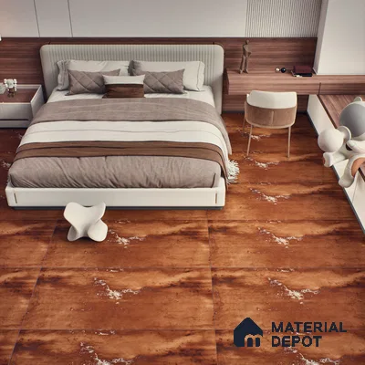 Metallic Floor & Wall Tile TL 06495 C Ferro Oxide 4 ft x 2 ft Vitrified Matte Finish - 9 mm | Suitable for Living Room, Bedroom, Kitchen & Bathroom (Sample)