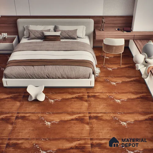 Metallic Floor & Wall Tile TL 06495 C Ferro Oxide 4 ft x 2 ft Vitrified Matte Finish - 9 mm | Suitable for Living Room, Bedroom, Kitchen & Bathroom