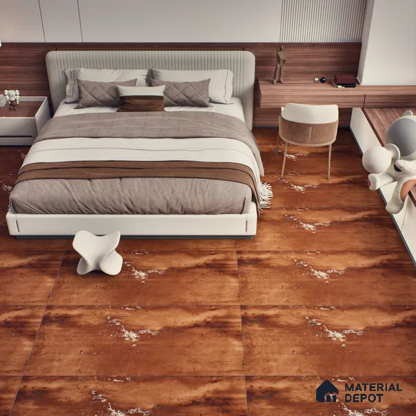 Metallic Floor & Wall Tile TL 06495 C Ferro Oxide 4 ft x 2 ft Vitrified Matte Finish - 9 mm | Suitable for Living Room, Bedroom, Kitchen & Bathroom (Sample)