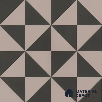 Moroccan Wall & Floor Tile TL 07654 Mono Prism 1 ft x 1 ft Ceramic Matte Finish - 9 mm | Suitable For Kitchen, Bathroom, Living Area | Please Expect a Slight Variation of Pattern