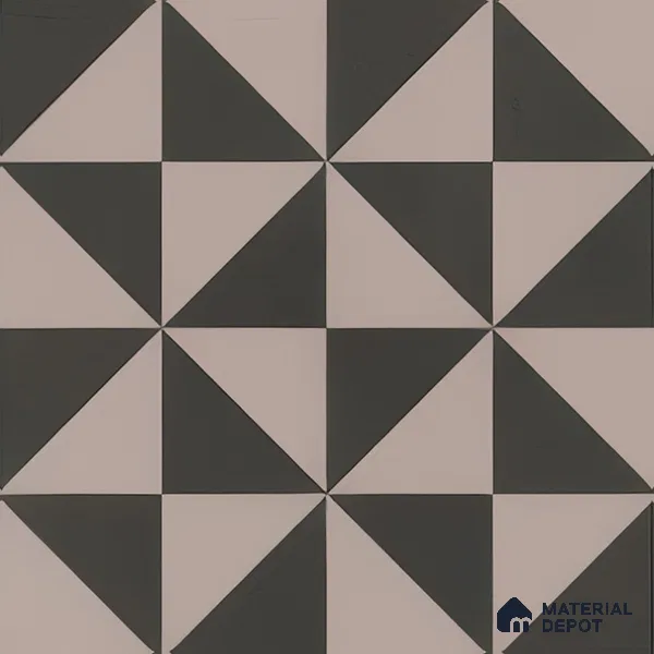 Moroccan Wall & Floor Tile TL 07654 Mono Prism 1 ft x 1 ft Ceramic Matte Finish - 9 mm | Suitable For Kitchen, Bathroom, Living Area | Please Expect a Slight Variation of Pattern