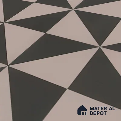 Moroccan Wall & Floor Tile TL 07654 Mono Prism 1 ft x 1 ft Ceramic Matte Finish - 9 mm | Suitable For Kitchen, Bathroom, Living Area | Please Expect a Slight Variation of Pattern