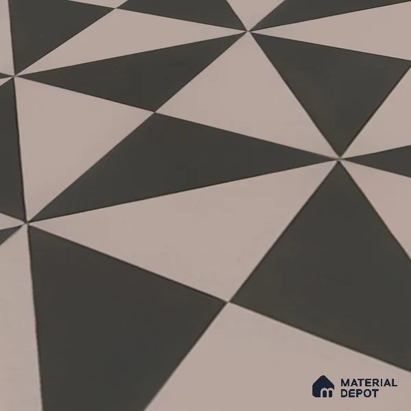 Moroccan Wall & Floor Tile TL 07654 Mono Prism 1 ft x 1 ft Ceramic Matte Finish - 9 mm | Suitable For Kitchen, Bathroom, Living Area | Please Expect a Slight Variation of Pattern