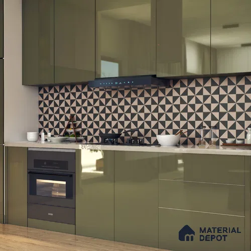 Moroccan Wall & Floor Tile TL 07654 Mono Prism 1 ft x 1 ft Ceramic Matte Finish - 9 mm | Suitable For Kitchen, Bathroom, Balcony | Please Expect a Slight Variation of Pattern