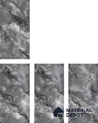 Marble Floor & Wall Tile TL 05573 Black Onyx Viser 4 ft x 2 ft Glossy Finish Vitrified Tile - 9 mm (Random 4)