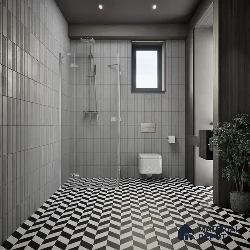 Moroccan Wall & Floor Tile TL 01439 Polar Monochrome 2 ft x 2 ft Matte Finish Vitrified Tile - 9 mm | Suitable For Balcony, Bathroom, Dining Area | Please Expect a Slight Variation of Pattern