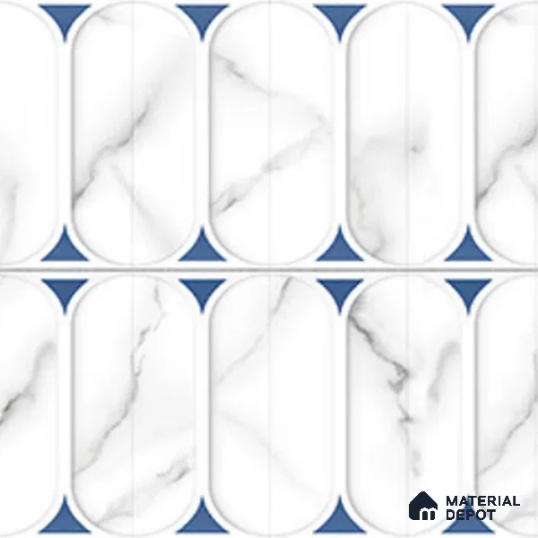 Faux Subway Wall Tile TL 04920 E Estilo Retro Capsule 1 Venatino 1 ft x 1 ft Ceramic Matte Finish - 9 mm | Suitable for Highlighter Walls, Foyer, Bathroom, Kitchen Wall & Backsplashes | Please Expect a Slight Variation of Pattern (Sample)