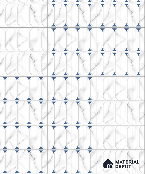 Faux Subway Wall Tile TL 04920 E Estilo Retro Capsule 1 Venatino 1 ft x 1 ft Ceramic Matte Finish - 9 mm | Suitable for Highlighter Walls, Foyer, Bathroom, Kitchen Wall & Backsplashes | Please Expect a Slight Variation of Pattern (Sample)