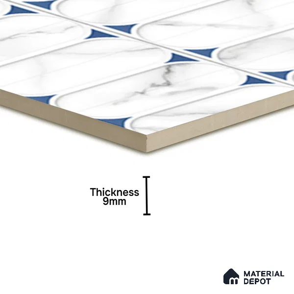 Faux Subway Wall Tile TL 04920 E Estilo Retro Capsule 1 Venatino 1 ft x 1 ft Ceramic Matte Finish - 9 mm | Suitable for Highlighter Walls, Foyer, Bathroom, Kitchen Wall & Backsplashes | Please Expect a Slight Variation of Pattern (Sample)