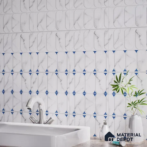 Faux Subway Wall Tile TL 04920 F Estilo Retro Plain Venatino 1 ft x 1 ft Ceramic Matte Finish - 9 mm | Suitable for Highlighter Walls, Foyer, Bathroom, Kitchen Wall & Backsplashes | Please Expect a Slight Variation of Pattern