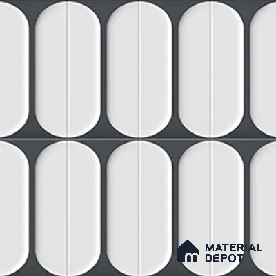 Faux Subway Wall Tile TL 04920 G Estilo Retro Capsule 1 Urban Charcoal 1 ft x 1 ft Ceramic Matte Finish - 9 mm | Suitable for Highlighter Walls, Foyer, Bathroom, Kitchen Wall & Backsplashes | Please Expect a Slight Variation of Pattern