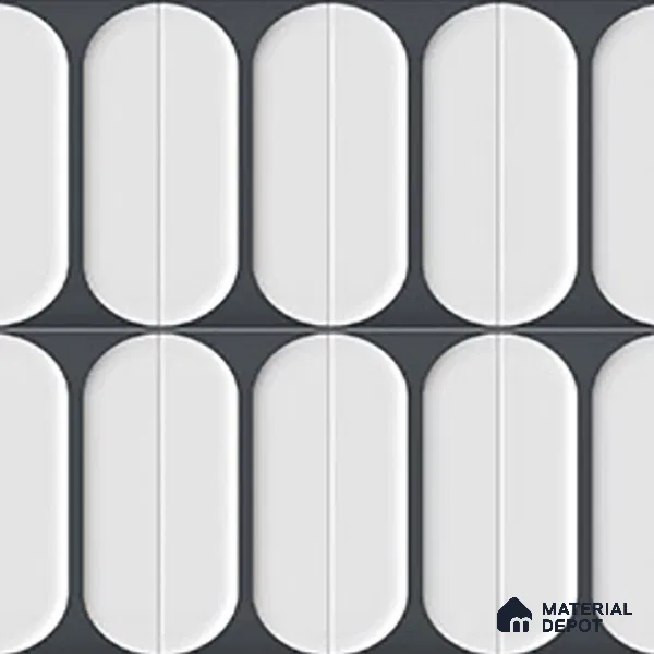 Faux Subway Wall Tile TL 04920 G Estilo Retro Capsule 1 Urban Charcoal 1 ft x 1 ft Ceramic Matte Finish - 9 mm | Suitable for Highlighter Walls, Foyer, Bathroom, Kitchen Wall & Backsplashes | Please Expect a Slight Variation of Pattern