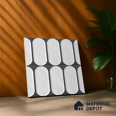 Faux Subway Wall Tile TL 04920 G Estilo Retro Capsule 1 Urban Charcoal 1 ft x 1 ft Ceramic Matte Finish - 9 mm | Suitable for Highlighter Walls, Foyer, Bathroom, Kitchen Wall & Backsplashes | Please Expect a Slight Variation of Pattern