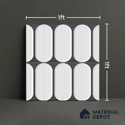 Faux Subway Wall Tile TL 04920 G Estilo Retro Capsule 1 Urban Charcoal 1 ft x 1 ft Ceramic Matte Finish - 9 mm | Suitable for Highlighter Walls, Foyer, Bathroom, Kitchen Wall & Backsplashes | Please Expect a Slight Variation of Pattern