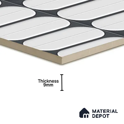 Faux Subway Wall Tile TL 04920 G Estilo Retro Capsule 1 Urban Charcoal 1 ft x 1 ft Ceramic Matte Finish - 9 mm | Suitable for Highlighter Walls, Foyer, Bathroom, Kitchen Wall & Backsplashes | Please Expect a Slight Variation of Pattern