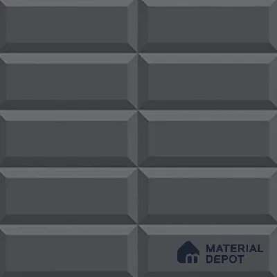 Faux Subway Wall Tile TL 04920 J Estilo Retro Brick Urban Charcoal 1 ft x 1 ft Ceramic Matte Finish - 9 mm | Suitable for Highlighter Walls, Foyer, Bathroom, Kitchen Wall & Backsplashes | Please Expect a Slight Variation of Pattern (Sample)