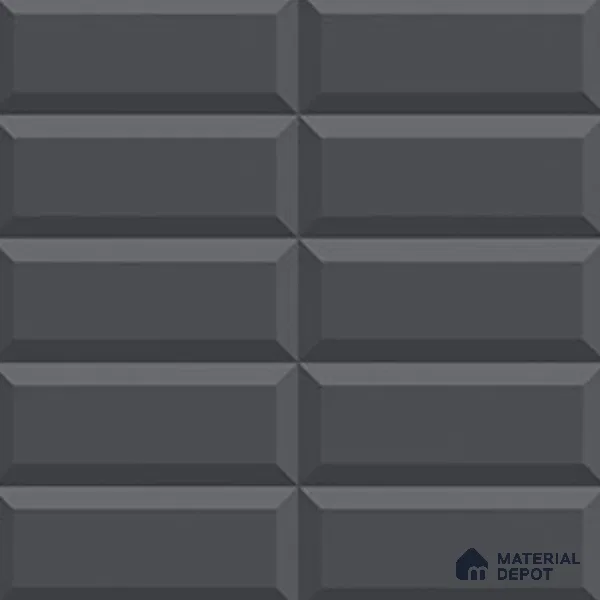 Faux Subway Wall Tile TL 04920 J Estilo Retro Brick Urban Charcoal 1 ft x 1 ft Ceramic Matte Finish - 9 mm | Suitable for Highlighter Walls, Foyer, Bathroom, Kitchen Wall & Backsplashes | Please Expect a Slight Variation of Pattern (Sample)