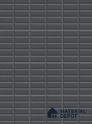 Faux Subway Wall Tile TL 04920 J Estilo Retro Brick Urban Charcoal 1 ft x 1 ft Ceramic Matte Finish - 9 mm | Suitable for Highlighter Walls, Foyer, Bathroom, Kitchen Wall & Backsplashes | Please Expect a Slight Variation of Pattern (Sample)