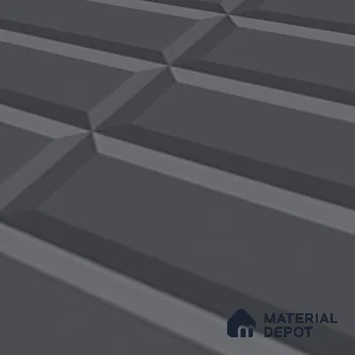 Faux Subway Wall Tile TL 04920 J Estilo Retro Brick Urban Charcoal 1 ft x 1 ft Ceramic Matte Finish - 9 mm | Suitable for Highlighter Walls, Foyer, Bathroom, Kitchen Wall & Backsplashes | Please Expect a Slight Variation of Pattern (Sample)