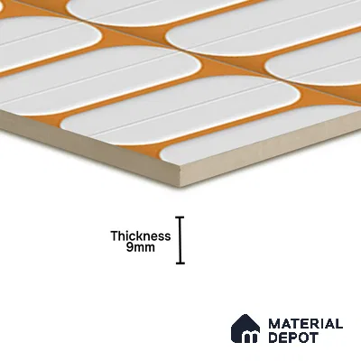 Faux Subway Wall Tile TL 04920 K Estilo Retro Capsule 1 Orange Ornato 1 ft x 1 ft Ceramic Matte Finish - 9 mm | Suitable for Highlighter Walls, Foyer, Bathroom, Kitchen Wall & Backsplashes | Please Expect a Slight Variation of Pattern (Sample)
