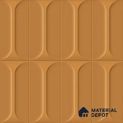 Faux Subway Wall Tile TL 04920 L Estilo Retro Capsule 2 Orange Ornato 1 ft x 1 ft Ceramic Matte Finish - 9 mm | Suitable for Highlighter Walls, Foyer, Bathroom, Kitchen Wall & Backsplashes | Please Expect a Slight Variation of Pattern (Sample)