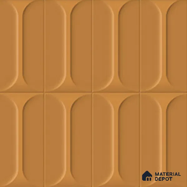 Faux Subway Wall Tile TL 04920 L Estilo Retro Capsule 2 Orange Ornato 1 ft x 1 ft Ceramic Matte Finish - 9 mm | Suitable for Highlighter Walls, Foyer, Bathroom, Kitchen Wall & Backsplashes | Please Expect a Slight Variation of Pattern (Sample)