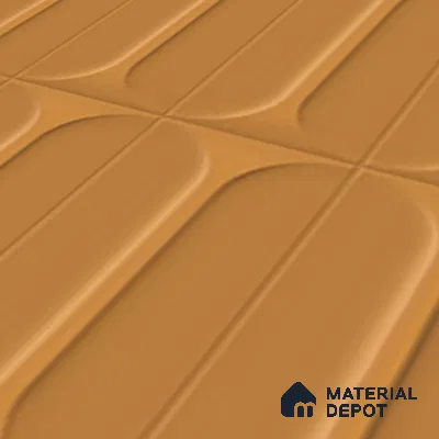 Faux Subway Wall Tile TL 04920 L Estilo Retro Capsule 2 Orange Ornato 1 ft x 1 ft Ceramic Matte Finish - 9 mm | Suitable for Highlighter Walls, Foyer, Bathroom, Kitchen Wall & Backsplashes | Please Expect a Slight Variation of Pattern (Sample)