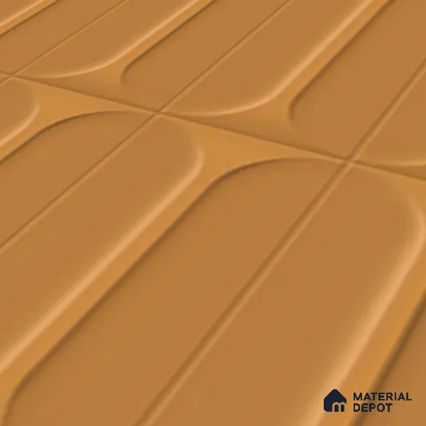 Faux Subway Wall Tile TL 04920 L Estilo Retro Capsule 2 Orange Ornato 1 ft x 1 ft Ceramic Matte Finish - 9 mm | Suitable for Highlighter Walls, Foyer, Bathroom, Kitchen Wall & Backsplashes | Please Expect a Slight Variation of Pattern (Sample)