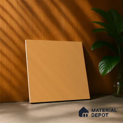 Plain Pastel Wall & Floor Tile TL 04920 M Estilo Retro Plain Orange Ornato 1 ft x 1 ft Ceramic Matte Finish - 9 mm | Suitable for Living Room, Dining, Bedroom, Foyer, Patio (Sample)